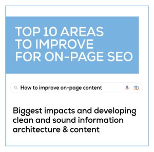 Top 10 on-page optimization webpage opportunities